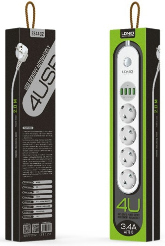 Сетевой фильтр LDNIO SE4432 (Grey)