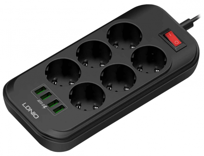 Сетевой фильтр LDNIO SE6403 (Black)