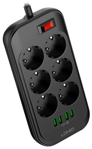 Сетевой фильтр LDNIO SE6403 (Black)