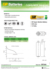 Батарейка алкалиновая GP Super LR03 AAA 1.5V