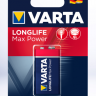 Батарейка алкалиновая VARTA Longlife Max Power 9V (Крона)