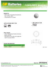 Батарейка литиевая GP Lithium СR2016 3V