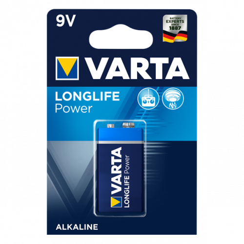 Батарейка алкалиновая VARTA Longlife Power 9V (Крона)