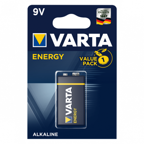 Батарейка щелочная Varta Energy 9V (Крона)