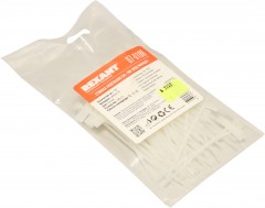 Хомут-стяжка REXANT 100х2,5 мм., белый