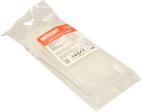 Хомут-стяжка REXANT 150х3,6 мм., под винт, 100шт., белый