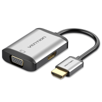 Преобразователь видеосигнала Vention HDMI => VGA + HDMI + Audio