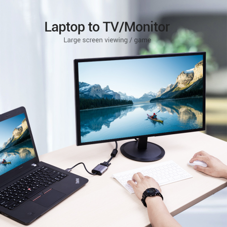 Преобразователь видеосигнала Vention HDMI => VGA + HDMI + Audio