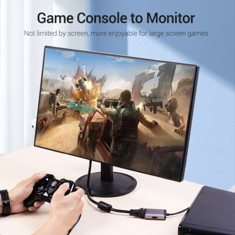 Преобразователь видеосигнала Vention HDMI => VGA + HDMI + Audio