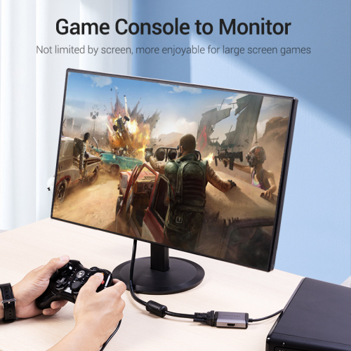 Преобразователь видеосигнала Vention HDMI => VGA + HDMI + Audio