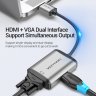 Преобразователь видеосигнала Vention HDMI => VGA + HDMI + Audio