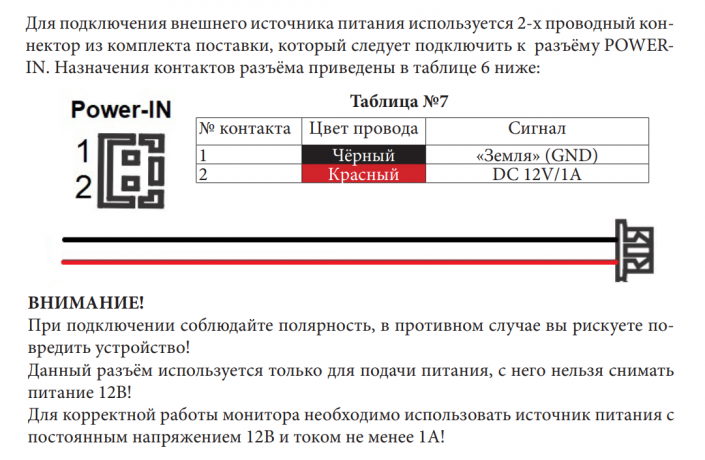 Монитор видеодомофона CTV-M1701 W (белый) (960H) 7", механические кнопки