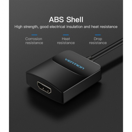 Преобразователь видеосигнала Vention VGA => HDMI + audio + Micro USB