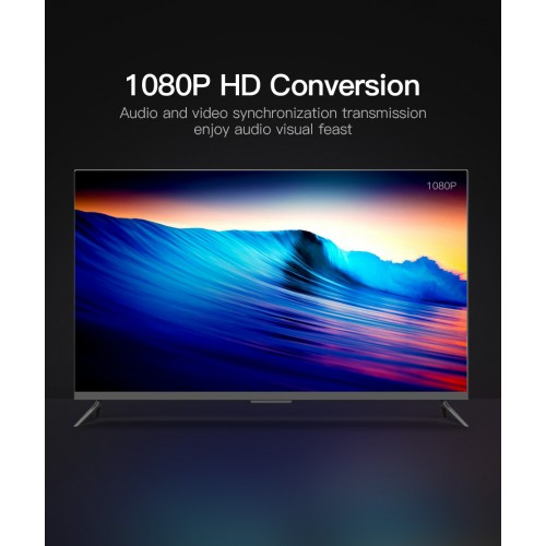 Преобразователь видеосигнала Vention VGA => HDMI + audio + Micro USB