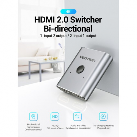 HDMI-делитель Vention HDMI-делитель-сумматор 1х2 