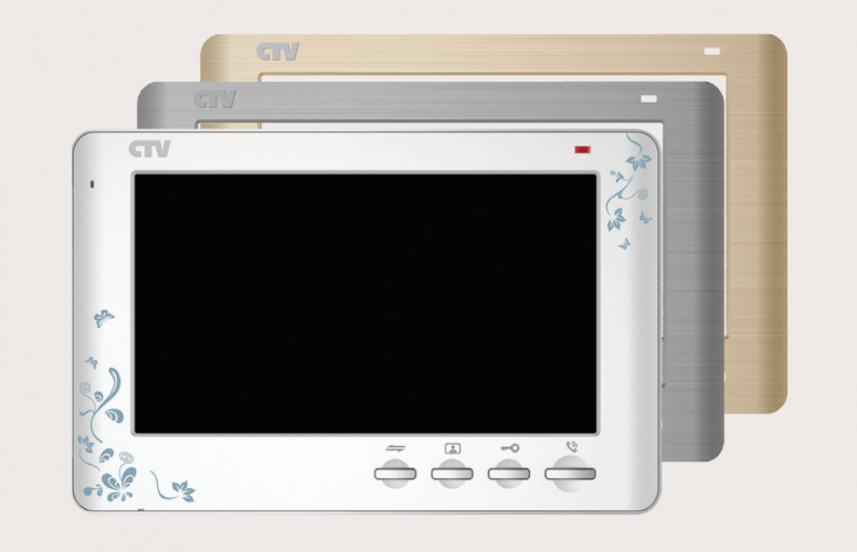 Монитор видеодомофона CTV-M1704SE (золото|серебро|прованс) (960H) 7" IPS, механические кнопки