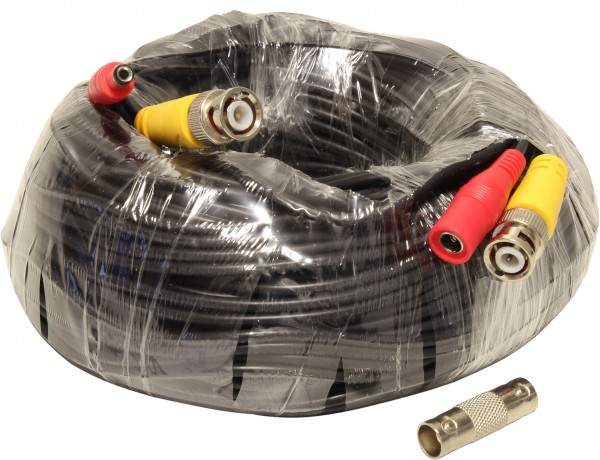 Патч-корд BNC для видеонаблюдения (видео + питание), 60 м.