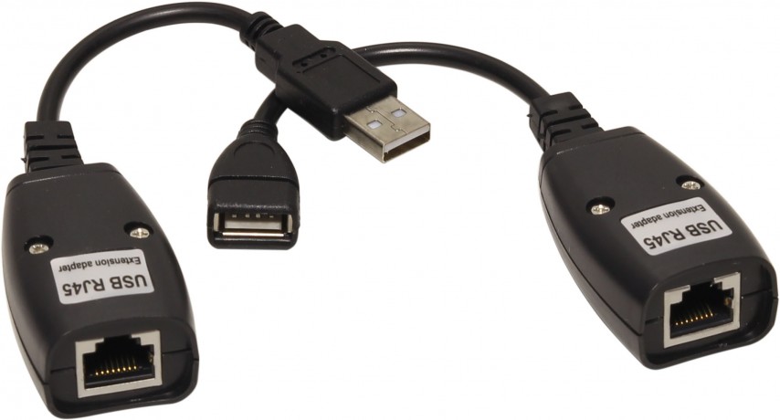 Удлиннитель USB (2.0 и выше) по витой паре CAT5e для клавиатуры и мыши