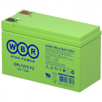 Аккумулятор WBR 1272 F2 (Green), 12В 7,2 Ач