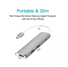 Преобразователь Snowkids USB-C to HDMI + USB 3.0 x2, USB C с функцией Power Delivery