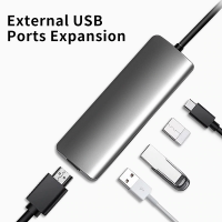 Преобразователь Snowkids USB-C to HDMI + USB 3.0 x3, USB C с функцией Power Delivery