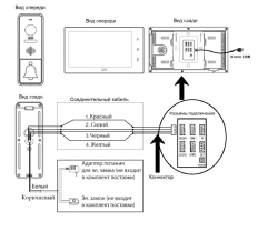 Монитор видеодомофона CTV-M4706AHD W (белый) (720P|1080P|960H) 7&quot; IPS, сенсорный дисплей