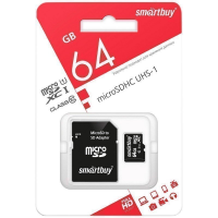 Карта памяти 64Gb micro SDXC (Class 10) UHS-I + SD адаптер