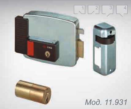 Электромеханический замок CISA CISA 11.931.60.1, накладной монтаж