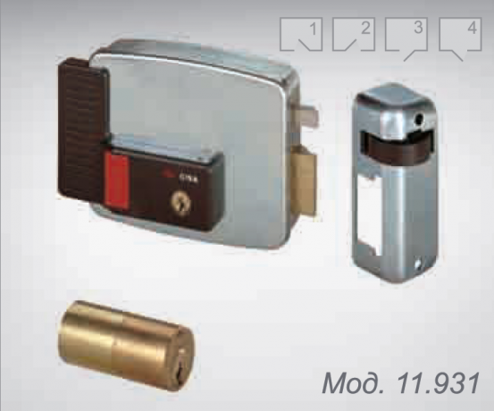 Электромеханический замок CISA CISA 11.931.60.4, накладной монтаж