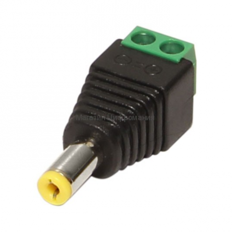 Разъем питания DC (папа), штекер, пластиковый сердечник