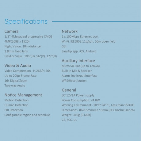 Камера видеонаблюдения IP Dahua DH-IPC-K46P