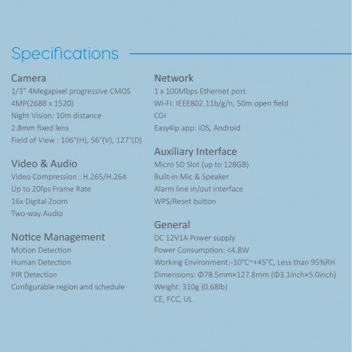 Камера видеонаблюдения IP Dahua DH-IPC-K46P