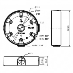 Коробка монтажная металлическая Dahua DH-PFA137