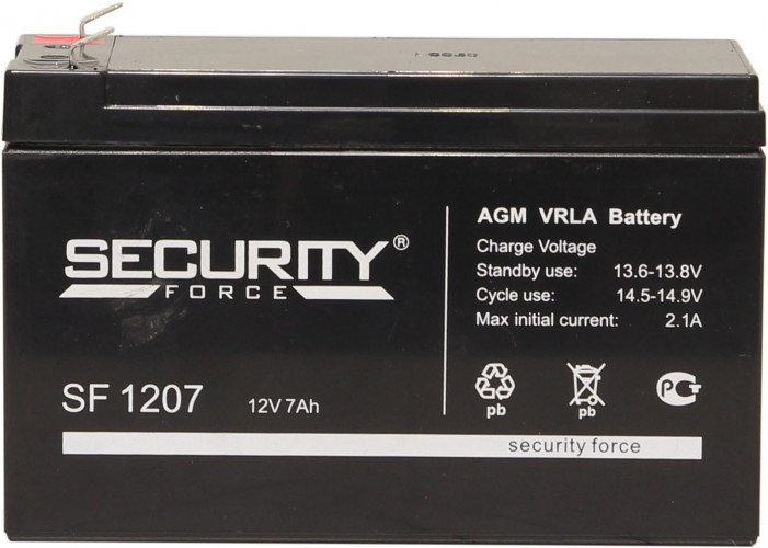 Аккумулятор Security Force SF 1207 7Ач, 12В