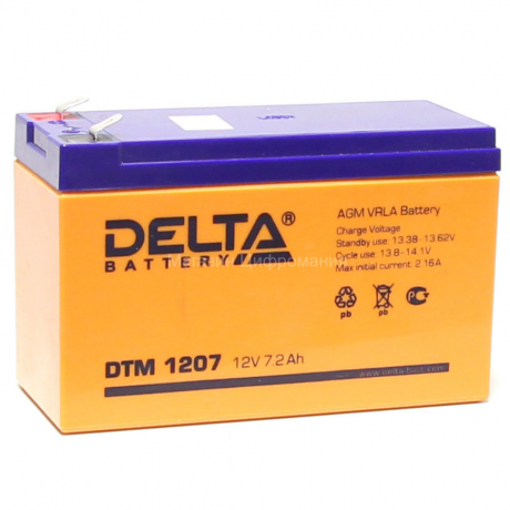 Аккумулятор DELTA DTM 1207 7Ач, 12В