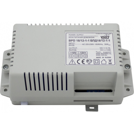 Блок питания координатного домофона Vizit БПД 18/12-1-1