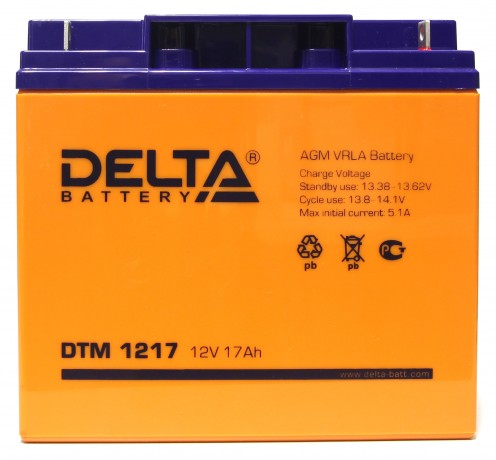 Аккумулятор DELTA DTM 1217 17Ач, 12В